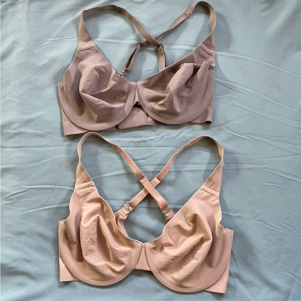 True & Co unlined underwire convertible bra set 32DD